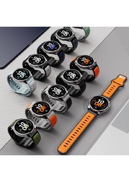 Huawei Watch Gt4 46 mm Ile Uyumlu Çift Renkli Yumuşak Dokulu (22 Mm) Silikon Kordon modelleri