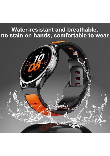 Huawei Watch Gt4 46 mm Ile Uyumlu Çift Renkli Yumuşak Dokulu (22 Mm) Silikon Kordon indirimleri