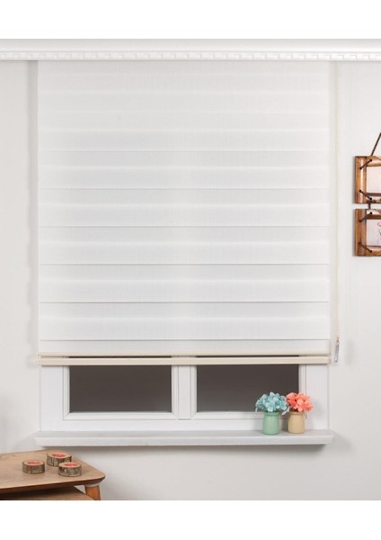 Networkavm Düz Beyaz Zebra Perde modelleri