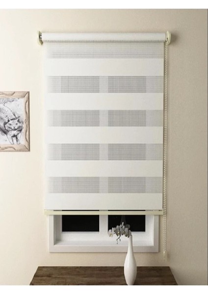 Networkavm Beyaz Stor Zebra Perde Ok-V1