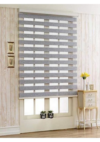 Gri Stor Zebra Perde Oygusuz