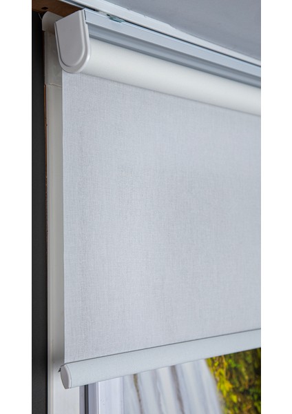 Beyaz LUN Serisi ( LUN610 ) Metal Kasa Saydam Screen Kumaş Stor Perde modelleri