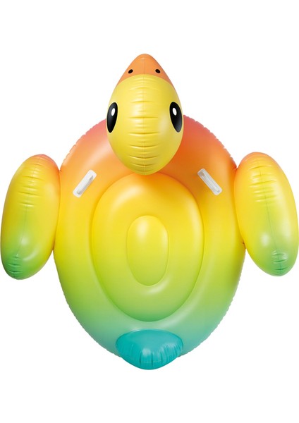 Tutmalı Sarı Ördek Binici Bot - Şişme Ördek - Bot Deniz Ördek Binici - Havuz Ördek Şişme Bot - Binici Deniz Yatağı 160X118 Cm.