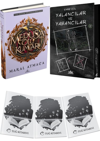 Yalancılar ve Yabancılar 2 Ciltli Özel Baskı ve Medusanın Ölü Kumları 3 Ciltli Maral Atmaca 2li Set + Hediyeli
