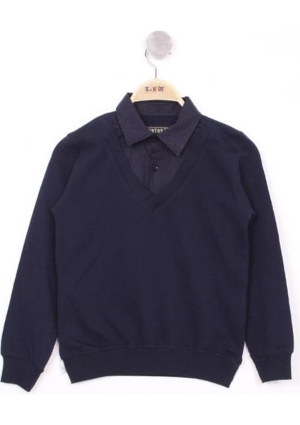 Erkek Çocuk Gömlek Yaka Okul Sweatshirt fiyatları