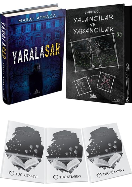 Yalancılar ve Yabancılar 2 Ciltli Özel Baskı ve Ephesus Yayınları Yaralasar 1 Ciltli Maral Atmaca 2li Set + Hediyeli