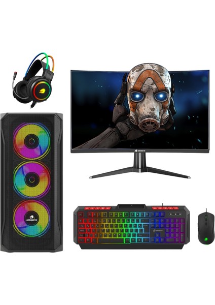 GB-1817 Ryzen 7 9800X3D 32GB Ddr5 1tb M2 Nvme 5060Tİ VGA " 32 Monitör Gaming Pc