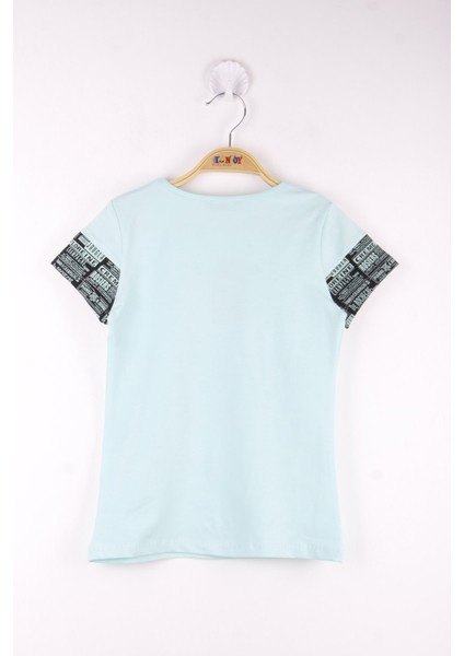 Kız Çocuk Çerçeve Baskılı Taş Işlemeli Tişört fiyatları