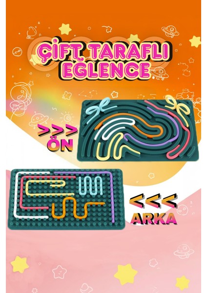Tırtıl Yolu–kıvır, Tak, Oyna, Silikon Beceri Panosu, Duyusal Aktivite, Odaklanma, Fidget fiyatları