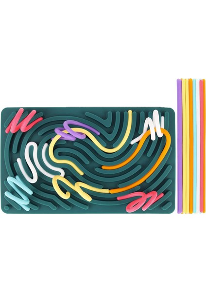 Tırtıl Yolu–kıvır, Tak, Oyna, Silikon Beceri Panosu, Duyusal Aktivite, Odaklanma, Fidget fırsatları