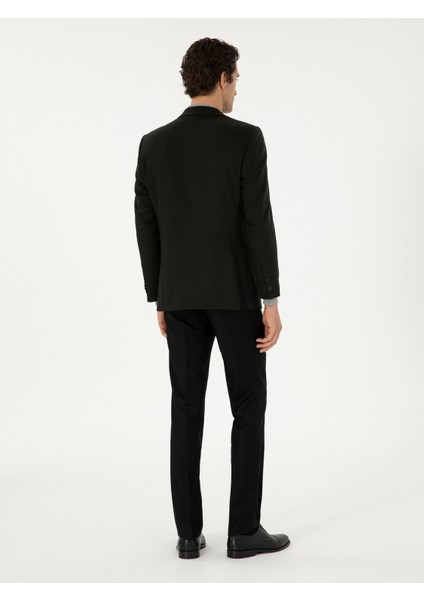 Erkek Siyah Slim Fit Kumaş Pantolon 50292514-VR046