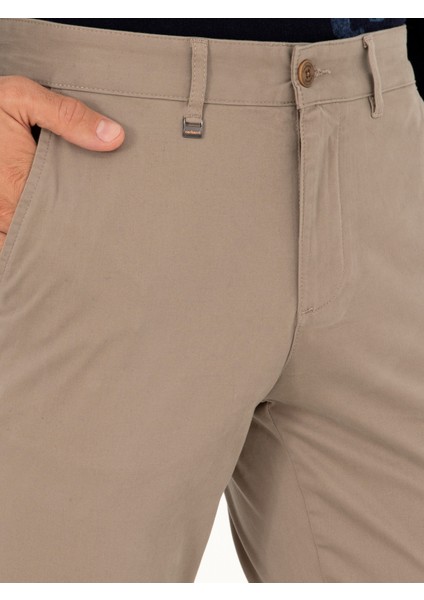 Erkek Vizon Slim Fit Pamuk Karışımlı Kanvas Pantolon 50292446-VR052 modelleri