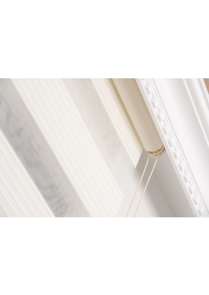 Perdehanem Geniş Plise Zebra Perde Krem fırsatları