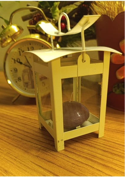 Respira Metal Dekoratif Cam Muhafazalı Askılı Fener Mumluk Beyaz Tealight Mum İçin modelleri