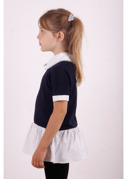 Kız Çocuk Gömlek Yaka Dantel Detaylı Tişört fiyatları