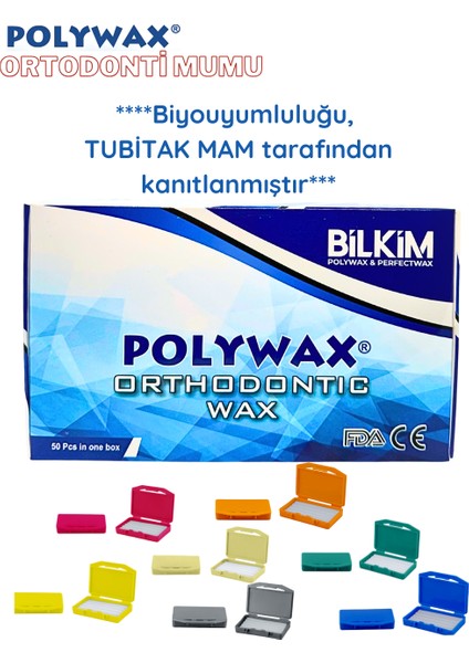 50 Adet Karışık Aromalı Ortodonti Mumu- Diş Teli Mumu - Braket Mumu Wax- Ortodontik Wax