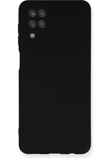 Samsung Galaxy A12 Kılıf Nano Içi Kadife Silikon - Siyah Gnzrz