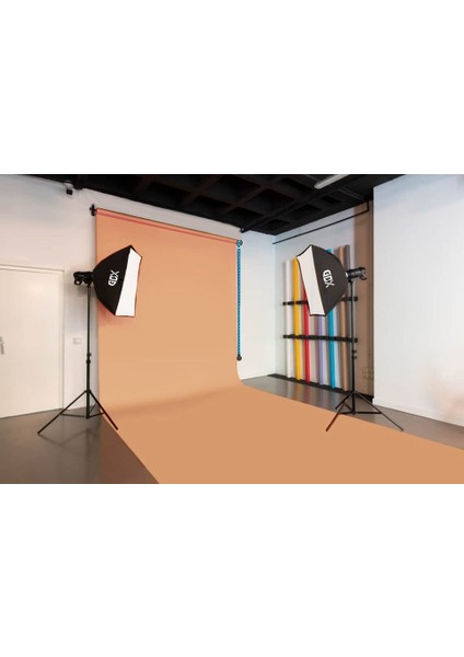 Sabit (Tavan & Duvar) Kağıt Sonsuz Stüdyo Fon Perde (Beige) 2.70X11 Metre fiyatları