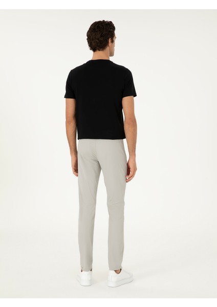 Erkek Taş Slim Fit Beli Lastikli Esnek Kanvas Pantolon 50306188-VR049 fırsatları