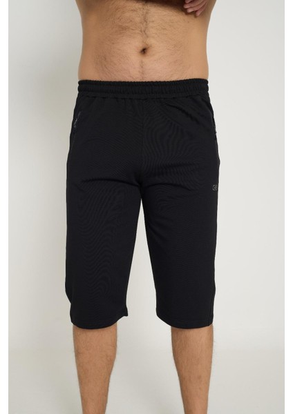 Erkek Pamuk Polyester Likralı Spor Kapri