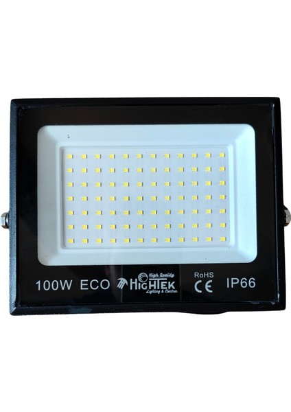 100 Watt LED Projektör 9000 Lm - Beyaz Işık Ip 66 Su Geçirmez Siyah Kasa