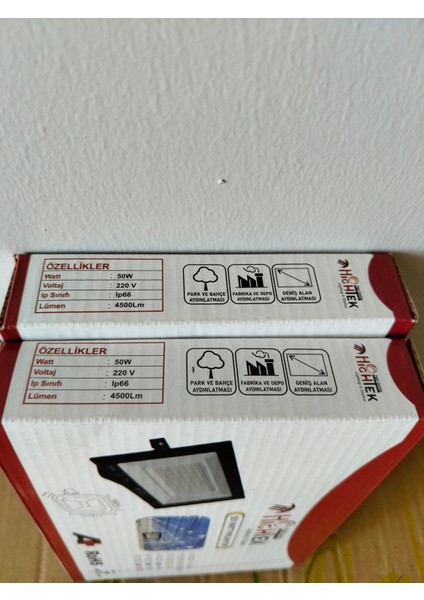 100 Watt LED Projektör 9000 Lm - Beyaz Işık Ip 66 Su Geçirmez Siyah Kasa