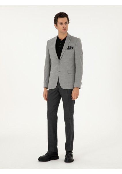 Erkek Antrasit Slim Fit Kumaş Pantolon 50292514-VR006