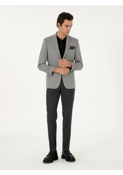 Erkek Antrasit Slim Fit Kumaş Pantolon 50292514-VR006