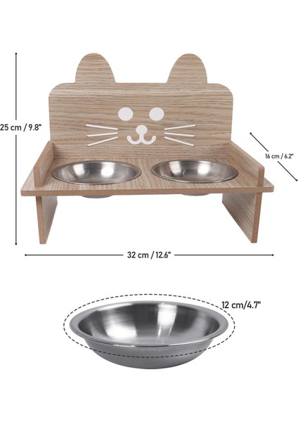 Ahşap Kulaklı Kedi Mama Su Kabı Standı, Kedi Mama Kabı, Kedi Paspası modelleri