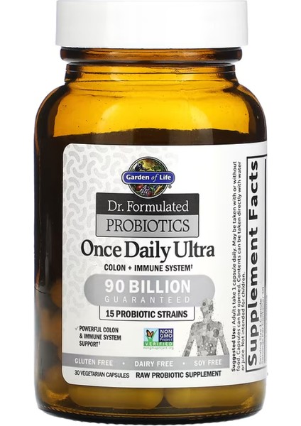 Dr. Formulated Probiotics, Once Daily Ultra, 90 Billion, 30 Vegetarian Capsules