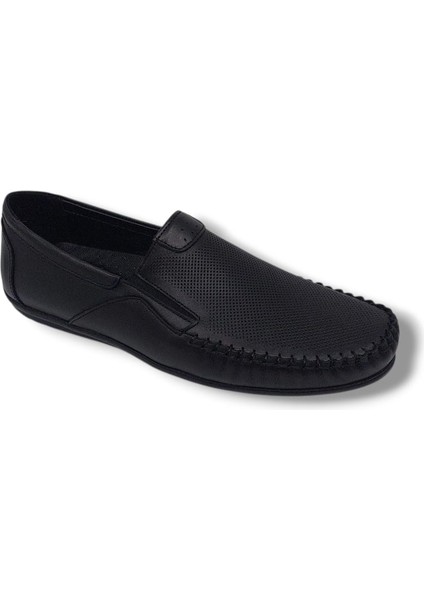 Modesa 269 Erkek Siyah Hakiki Deri Loafer Ayakkabı fırsatları