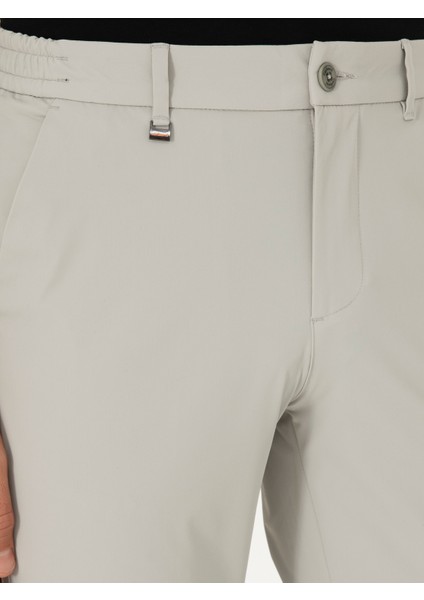 Erkek Taş Slim Fit Beli Lastikli Esnek Kanvas Pantolon 50306188-VR049