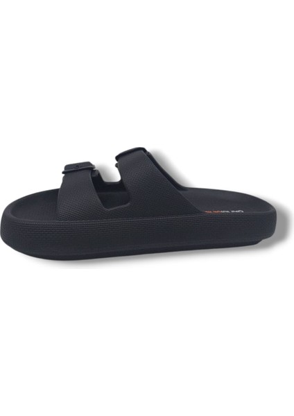 Akınalbella 282 Erkek Siyah Tokalı Büyük Numara Terlik 46 47 modelleri