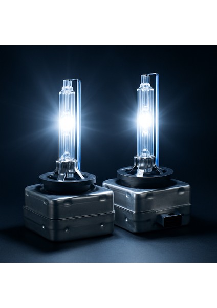 D1S 6000K Xenon Far Ampulü - 2'li Set | Yüksek Performanslı Beyaz Işık"