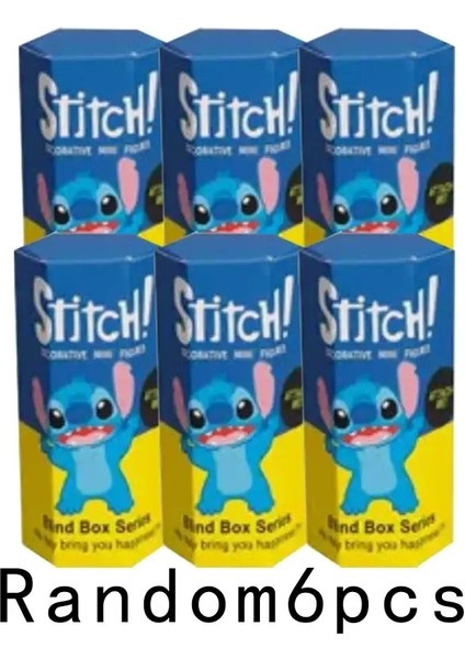 Yeni Stitch Sonny Angel Blind Box Ambalaj Partisi Sürpriz Parti Sevimli Anime Figürleri Noel Model Bebek Hediye Oyuncakları Renk: RANDOM6PCS (Yurt Dışından)