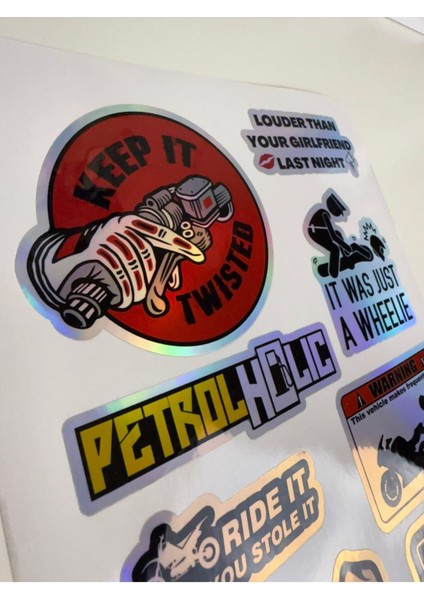 Motor Sticker ( Etiket ) Notebook,kask, Duvar, Bisiklet, Motosiklet, Dolap, Kapı A4 Boyutlarında