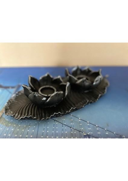 Lotus Mumluk Dekoratif Şık Büyük Tabaklı Mumluk modelleri