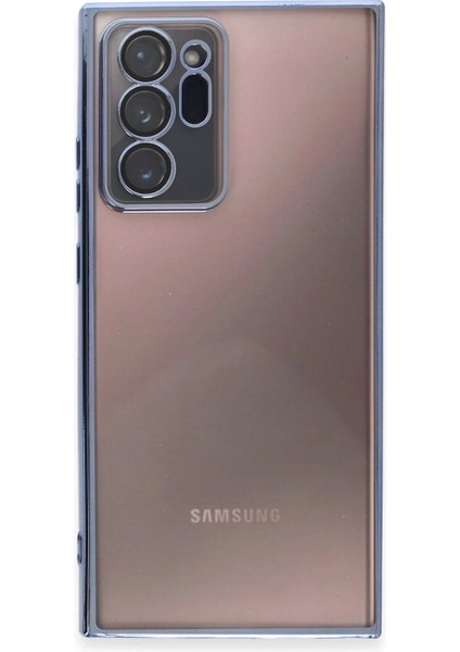 Samsung Galaxy Note 20 Ultra Kılıf Razer Lensli Silikon - Açık Mavi Gnzrz