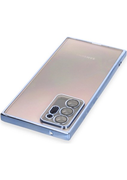 Samsung Galaxy Note 20 Ultra Kılıf Razer Lensli Silikon - Açık Mavi Gnzrz