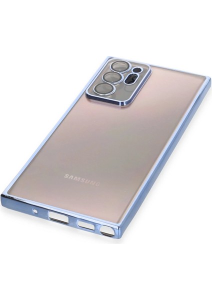 Samsung Galaxy Note 20 Ultra Kılıf Razer Lensli Silikon - Açık Mavi Gnzrz