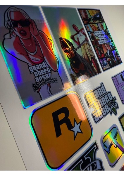 Gta V Sticker ( Etiket ) Notebook,kask, Duvar, Bisiklet, Motosiklet, Dolap, Kapı A4 Boyutlarında fiyatları