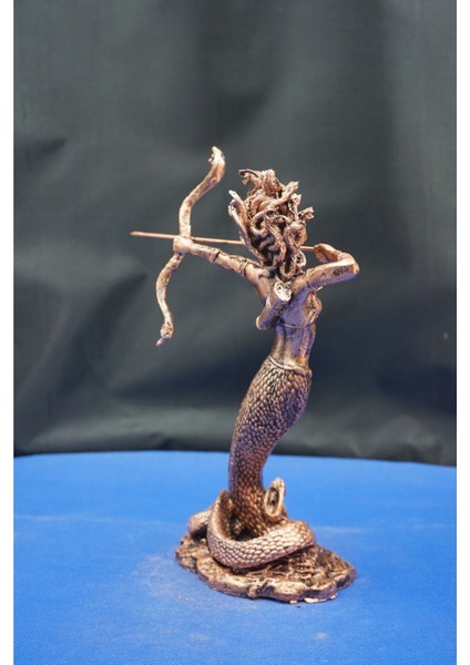 Antik Yunan Mitolojisi Medusa Heykel Biblo – Ev Ofis Dekoratif Aksesuar (22 Cm)