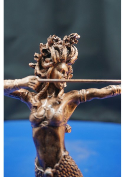 Antik Yunan Mitolojisi Medusa Heykel Biblo – Ev Ofis Dekoratif Aksesuar (22 Cm)