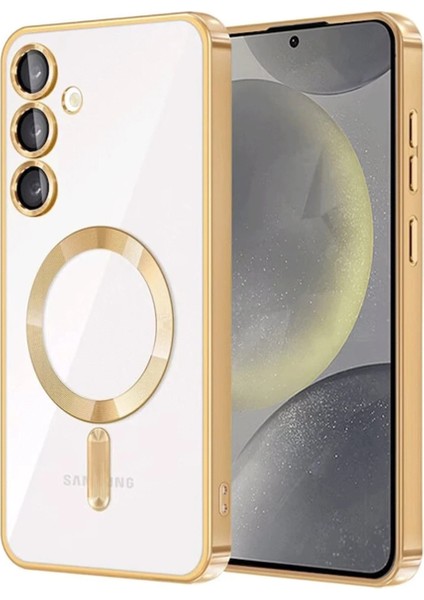 Samsung Galaxy S24 Plus Kılıf Kross Magneticsafe Kapak - Gold Gnzrz