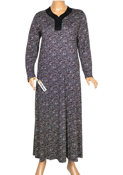 Kadın Demet Büyük Beden Kuplu Boydan Siyah Elbise Desen 77