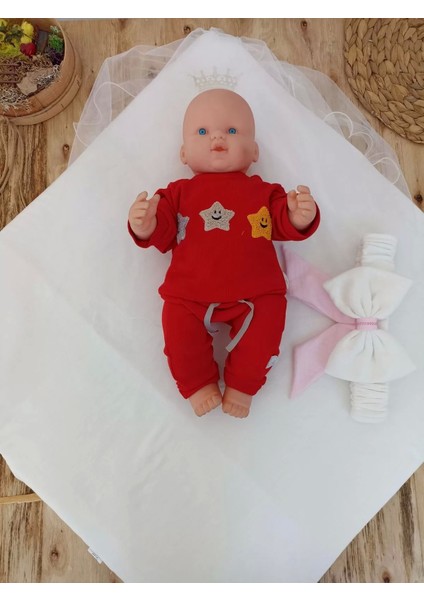 Yenidoğan Bal Peteği My Prince Taç Nakışlı Delüks Kundak Bebek Battaniyesi Pembe