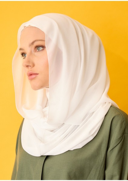 Eşarp - Şifonlu Şal - Ekru fiyatları