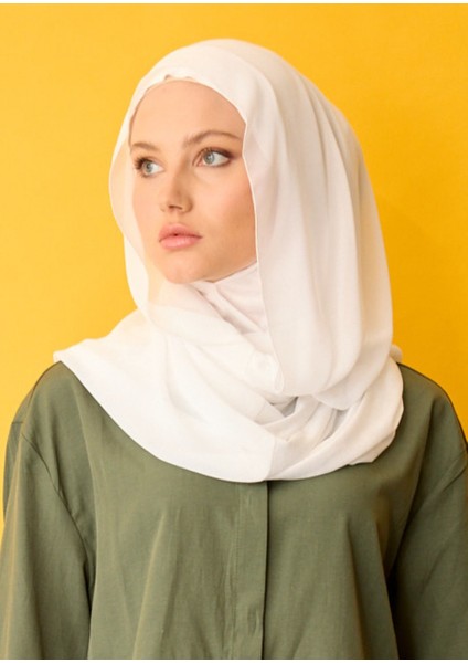 Eşarp - Şifonlu Şal - Ekru fırsatları