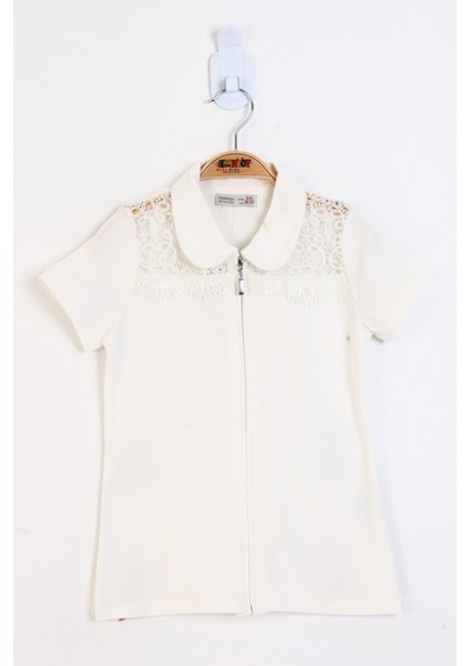 Kız Çocuk Fermuar Kaptamalı Tişört