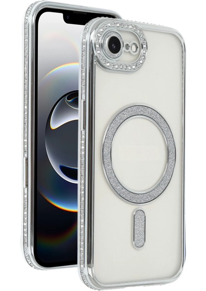 Apple Iphone 16E Joke Simli Magneticsafe Kılıf - Gümüş Gnzrz
